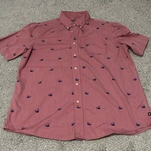 Chaps size large cotton button up shirt short sleeve